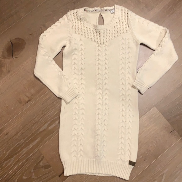 Element cable knit cream dress, Sz M. - Picture 2 of 7